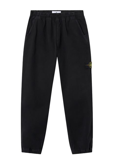 pantaloni panama cotton old effect uomo neri STONE ISLAND | K2S15 3100009 S0184V0129